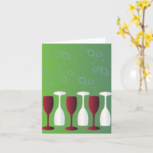 Neem een glas wijn! kaart (Gele Bloem)