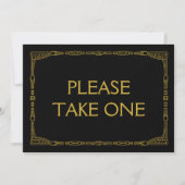 "Neem een Gold Art Deco Style Weddenschap (Voorkant)