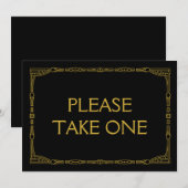 "Neem een Gold Art Deco Style Weddenschap (Voorkant / Achterkant)