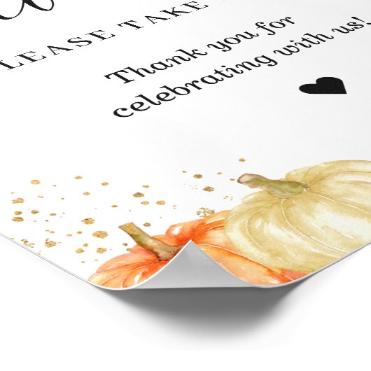 Neem één gouden glitter-herfst. poster (Hoek)