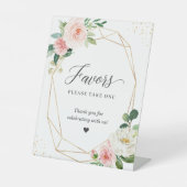 Neem één gouden Lijst bloesem mee Reclamebord Met Voetstuk (Voorkant)