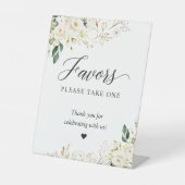 Neem een gouden witte Floral Reclamebord Met Voetstuk (Voorkant)