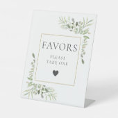 Neem een gunst groen blad reclamebord met voetstuk (Voorkant)