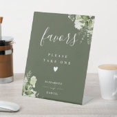 Neem een gunst Olijfgroen Bloemengroen Reclamebord Met Voetstuk (Insitu)