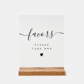 Neem een gunstige elegante moderne script acryl bord (Voorkant)