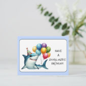 Neem een haai-tastic Birthday Kaart (Staand voorkant)