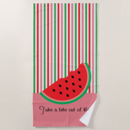 Neem een hap uit het leven strandlaken