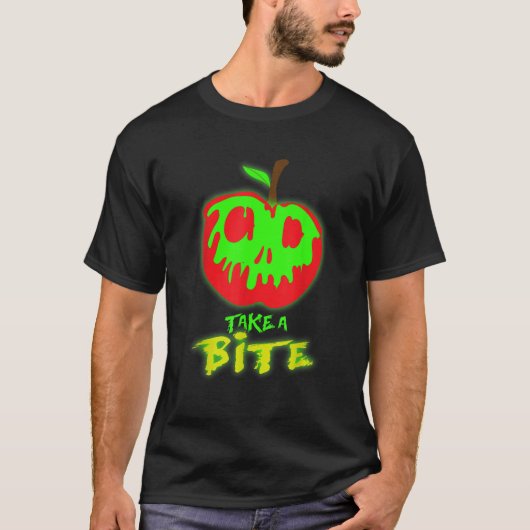 Neem een hap van giftige appel Halloween T-shirt (Voorkant)