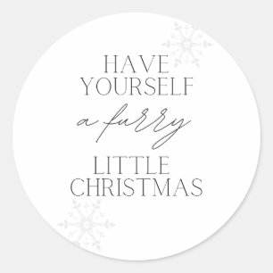 Neem een harige kerst ronde sticker