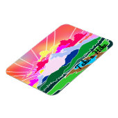 Neem een heek - Colorful Sunset, Mountains en Rive Magneet (Linkerzijde)