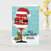 Neem een heerlijke kerst wijn-heerlijk grappig wij kaart (Gele Bloem)