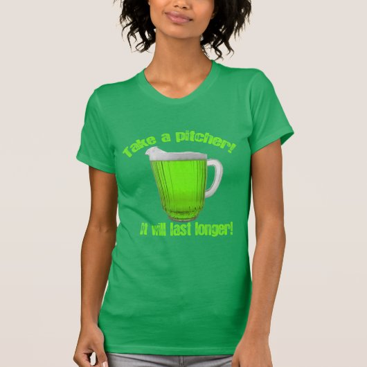 Neem een hele pitcher van de Groene Bier T-shirt (Voorkant)