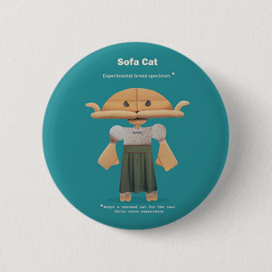 NEEM EEN HERNIEUWDE KAT AAN! RONDE BUTTON 5,7 CM