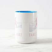 Neem een Hike Blue en Red Two-Tone Coffee Mok (Center)