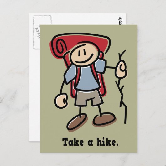 Neem een Hike Briefkaart (Voorkant / Achterkant)
