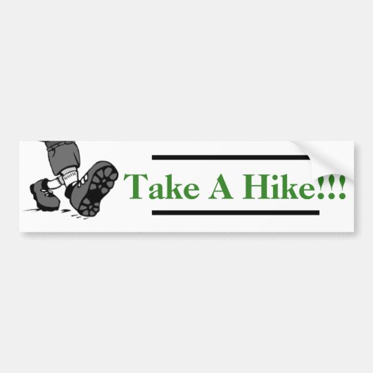 Neem een Hike! Bumpersticker (Voorkant)