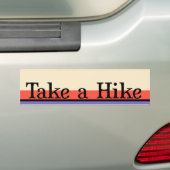 Neem een Hike Bumpersticker (Op auto)