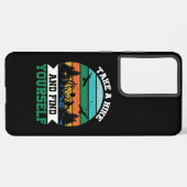 Neem een Hike en zoek jezelf Retro  Hiking Samsung Galaxy Hoesje (Linkerkant)