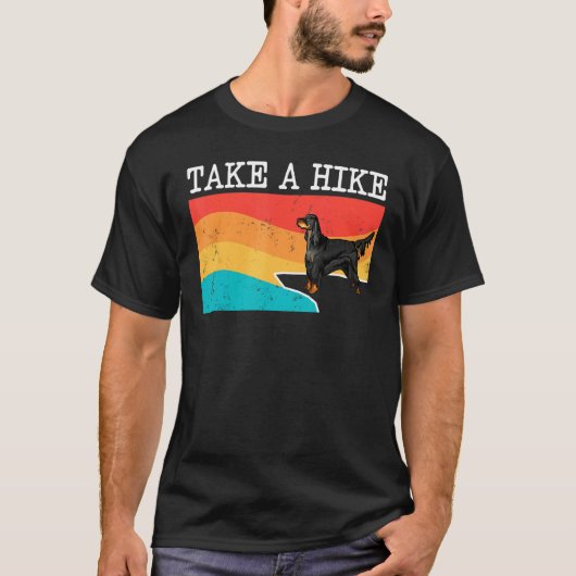 Neem een Hike Gordon Setter Graphic Hiking T-shirt (Voorkant)