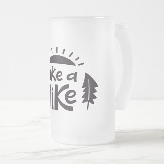 Neem een Hike Matglas Bierpul (Voorkant rechts)