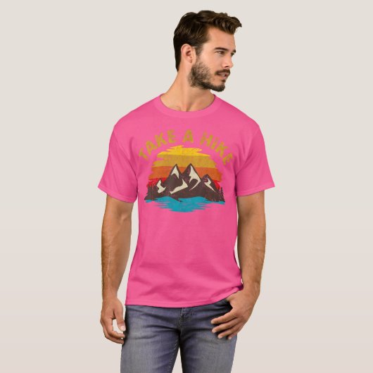 Neem een Hike Outdoor Zonnevaste Stijlbergen T-shirt (Voorkant volledig)