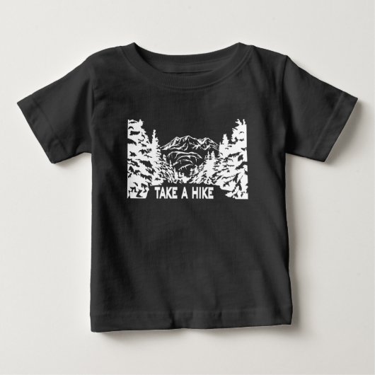 Neem een Hike quote monochrome berglandschap (Voorkant)