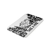 Neem een Hike quote monochrome berglandschap Badmat (Gekanteld)