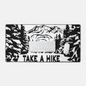 Neem een Hike quote monochrome berglandschap Bureaumat (Keyboard & Muis)