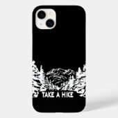 Neem een Hike quote monochrome berglandschap Case-Mate iPhone Case (Achterkant)