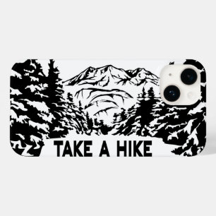 Neem een Hike quote monochrome berglandschap Case-Mate iPhone 14 Hoesje