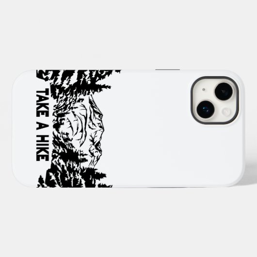 Neem een Hike quote monochrome berglandschap Case-Mate iPhone Case (Achterkant (horizontaal))