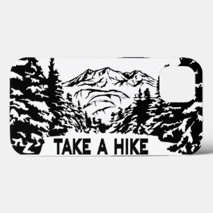 Neem een Hike quote monochrome berglandschap Case-Mate iPhone Case