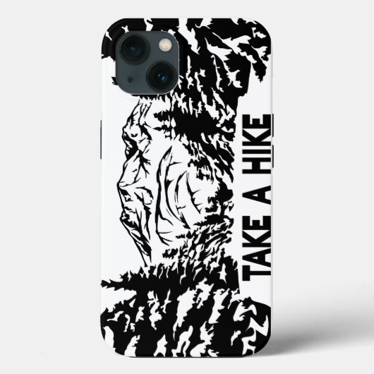 Neem een Hike quote monochrome berglandschap Case-Mate iPhone Case (Achterkant)