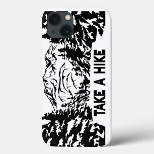 Neem een Hike quote monochrome berglandschap Case-Mate iPhone Case