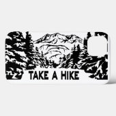 Neem een Hike quote monochrome berglandschap Case-Mate iPhone Case (Achterkant (horizontaal))