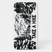 Neem een Hike quote monochrome berglandschap Case-Mate iPhone Case (Achterkant)