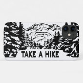 Neem een Hike quote monochrome berglandschap Case-Mate iPhone Case (Achterkant (horizontaal))