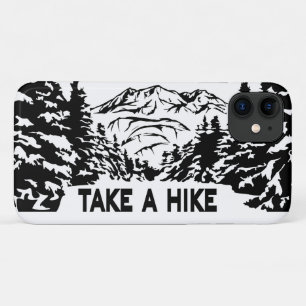 Neem een Hike quote monochrome berglandschap Case-Mate iPhone Case