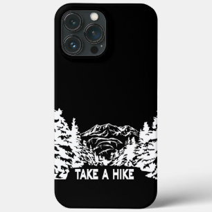 Neem een Hike quote monochrome berglandschap Case-Mate iPhone Case