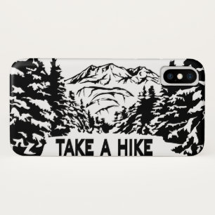 Neem een Hike quote monochrome berglandschap Case-Mate iPhone Case