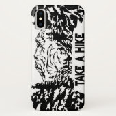 Neem een Hike quote monochrome berglandschap Case-Mate iPhone Case (Achterkant)