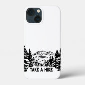 Neem een Hike quote monochrome berglandschap Case-Mate iPhone Case (Achterkant)