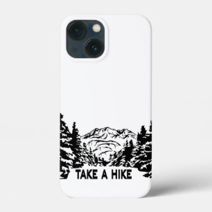 Neem een Hike quote monochrome berglandschap Case-Mate iPhone Case