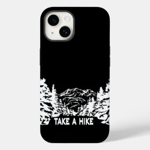 Neem een Hike quote monochrome berglandschap Case-Mate iPhone 14 Hoesje