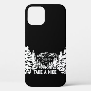 Neem een Hike quote monochrome berglandschap Case-Mate iPhone Case