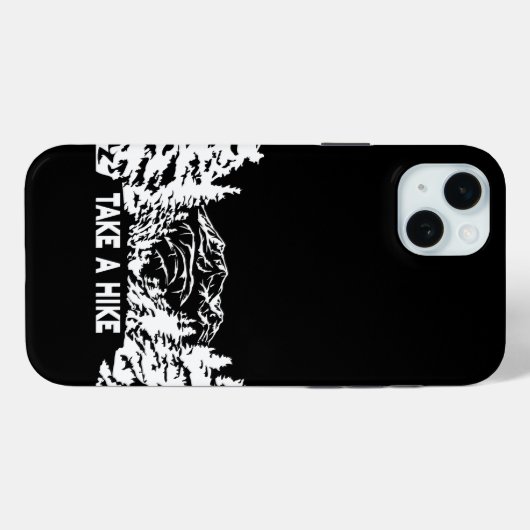 Neem een Hike quote monochrome berglandschap Case-Mate iPhone Case (Achterkant (horizontaal))