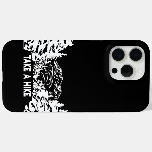 Neem een Hike quote monochrome berglandschap Case-Mate iPhone Case (Achterkant (horizontaal))