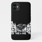 Neem een Hike quote monochrome berglandschap Case-Mate iPhone Case (Achterkant)