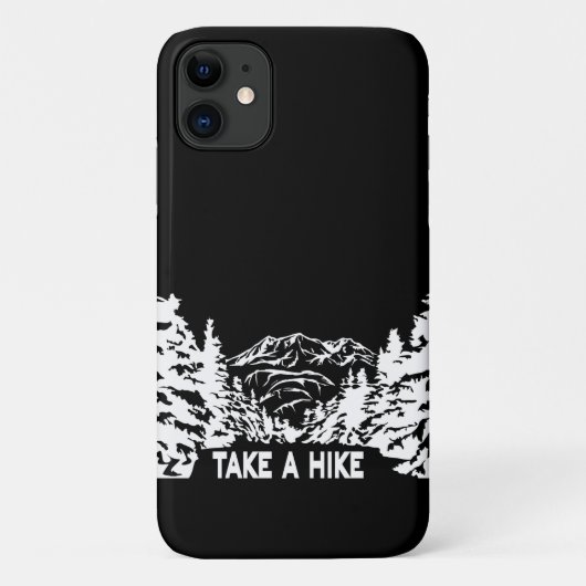 Neem een Hike quote monochrome berglandschap Case-Mate iPhone Case (Achterkant)