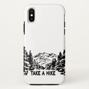 Neem een Hike quote monochrome berglandschap Case-Mate iPhone Case